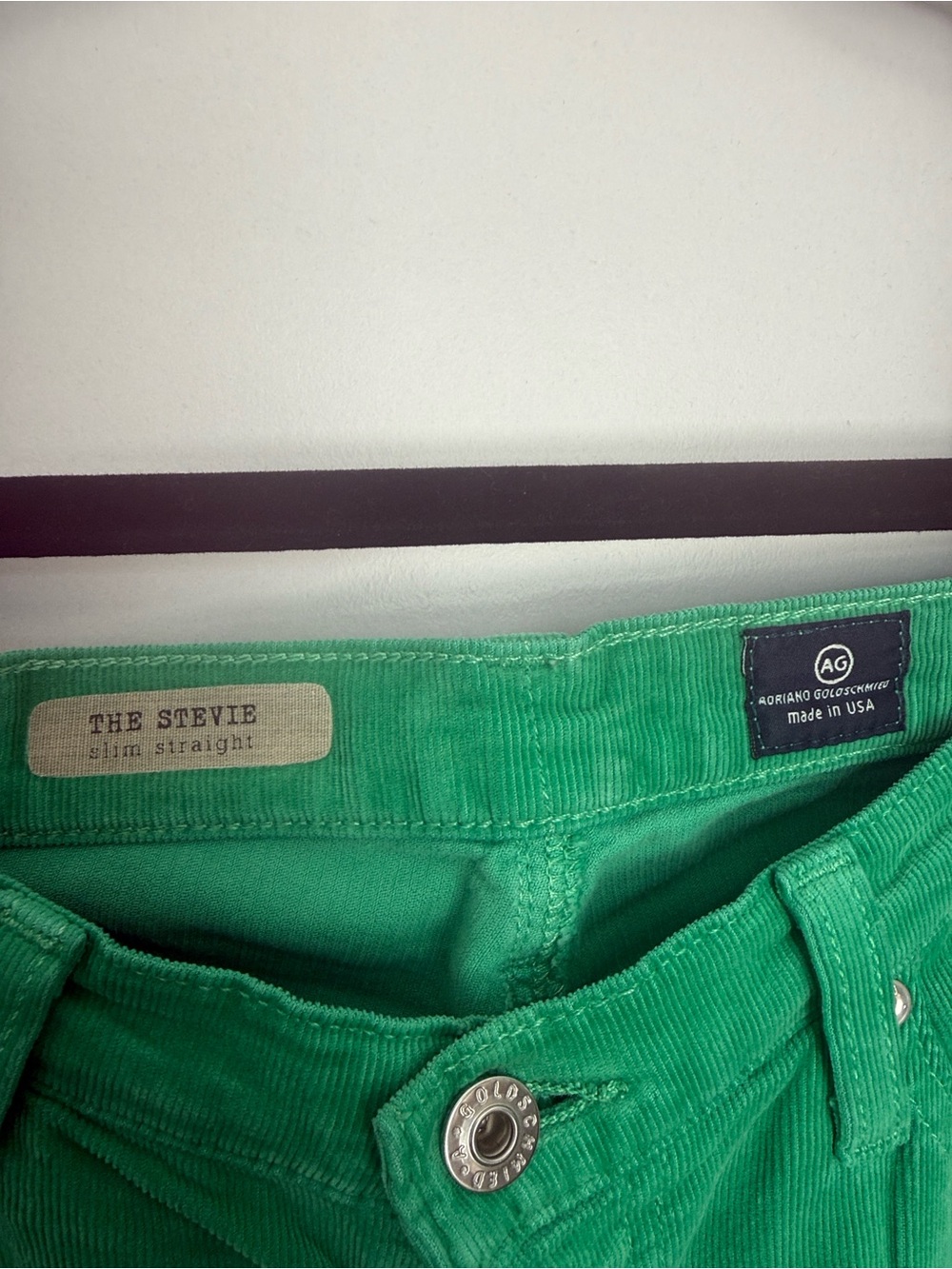 Ag Adriano Goldschmied Slim Straight Stevie Jeans in Green